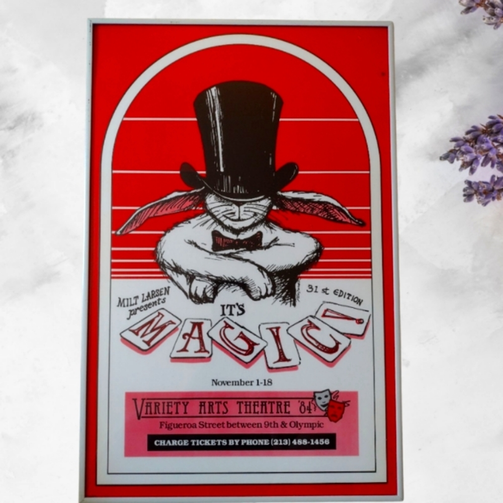 Vintage poster with white frame